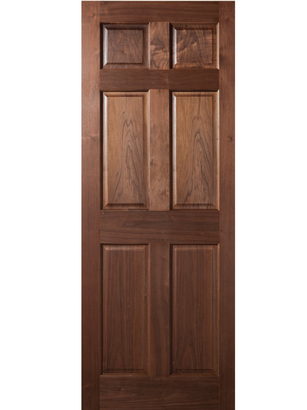 6 Panel Colonial Walnut Door