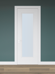 AMSTERDAM WHITE PRIMED DOOR CLEAR GLASS